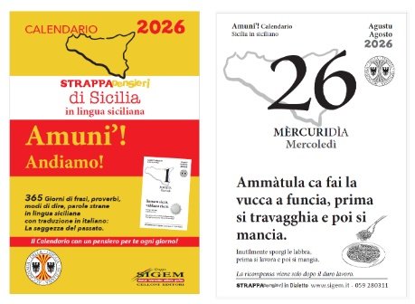 Un calendario da tavolo in siciliano per il 2026: l’Accademia della Lingua Siciliana porta i proverbi sulla scrivania degli italiani